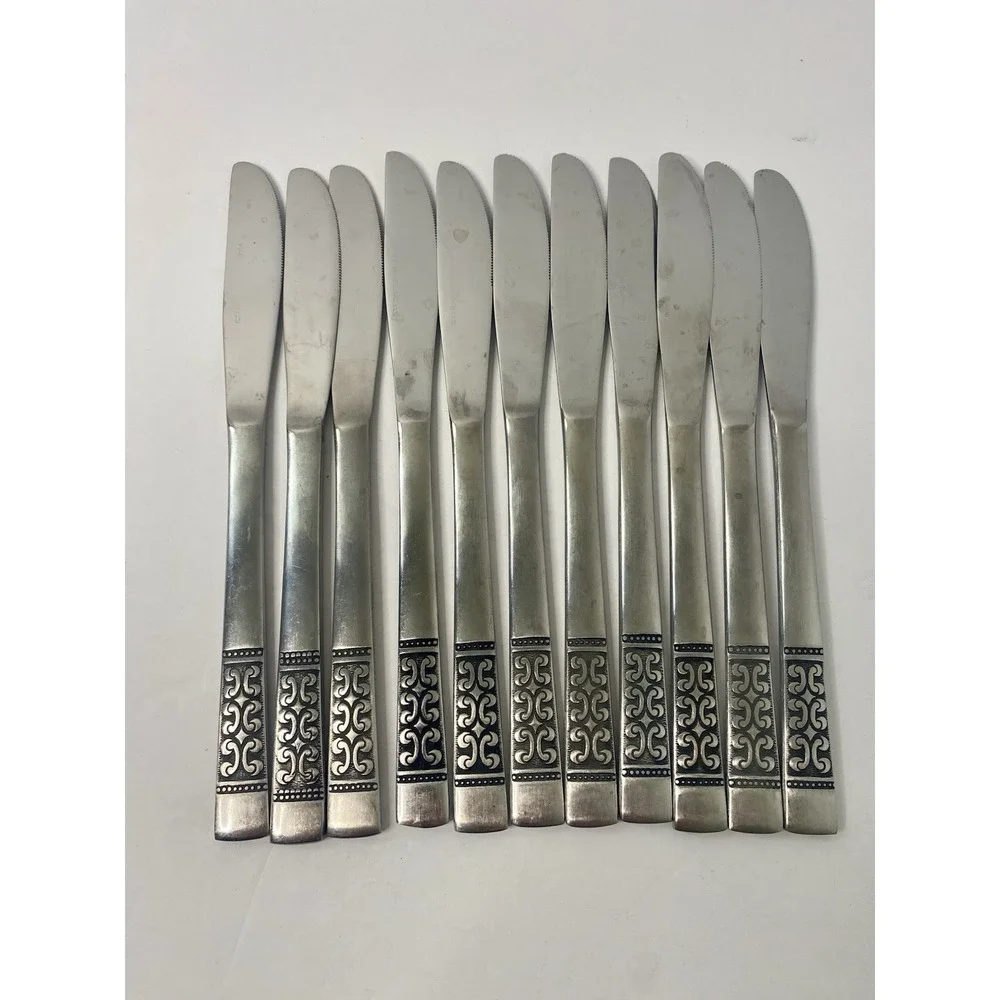 Dinner Knives CASA VISTA Rogers Stanley Roberts Stainless Lot Of 11